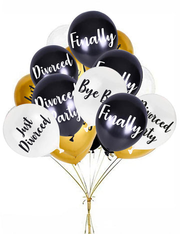 8 rozvedených párty balónků