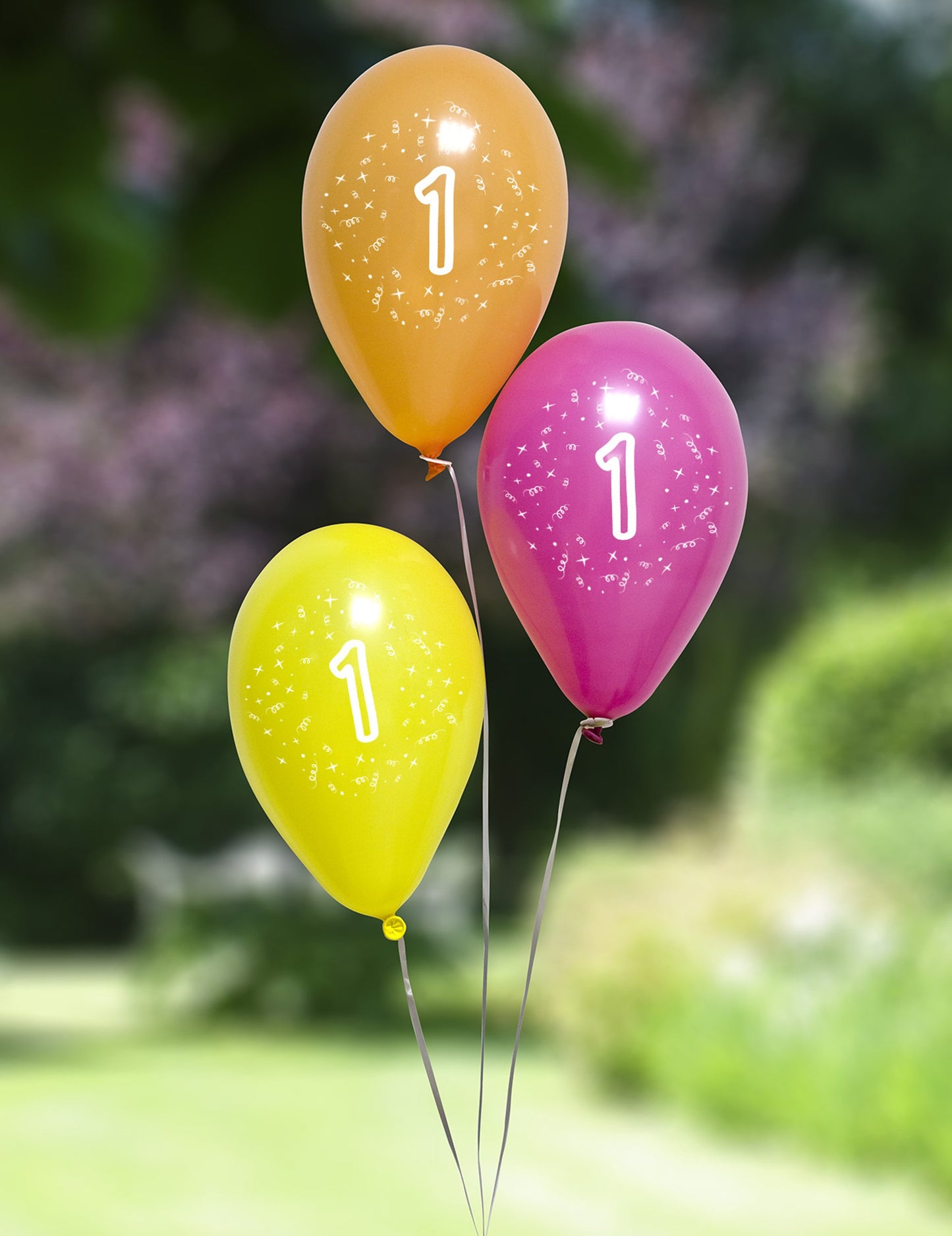 Mise en situation des ballons en latex anniversaire 1 an