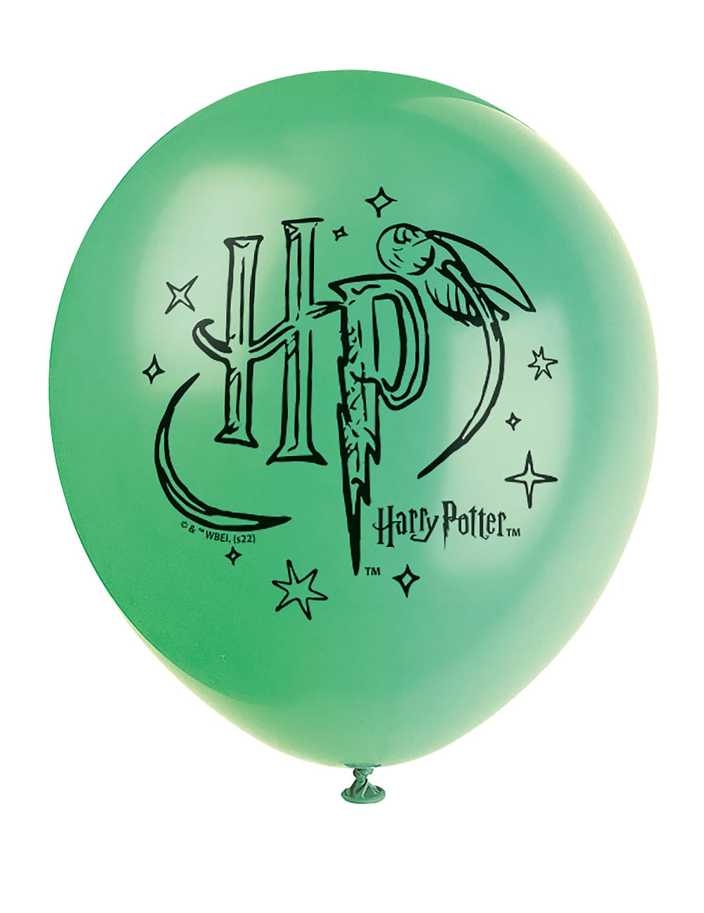 Detail na zelená balónku z latexových balónky Harry Potter