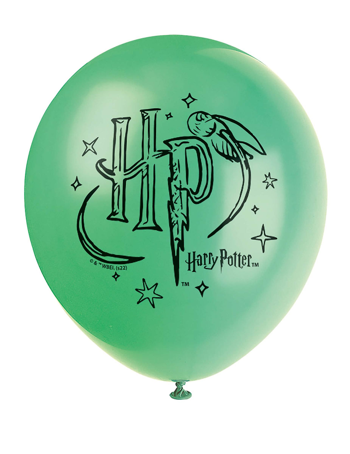 Detail na zelená balónku z latexových balónky Harry Potter