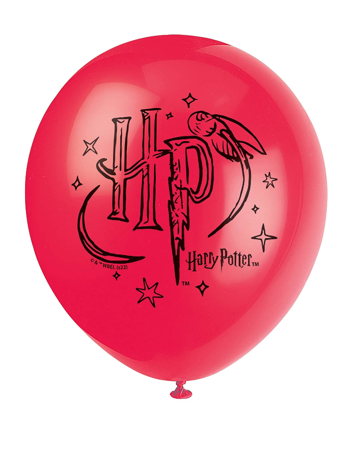 Detail na červený balónky z latexu Harry Potter