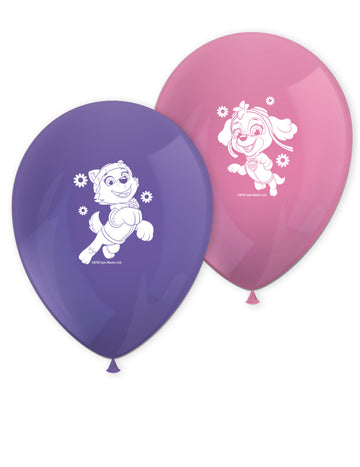 8 latexových balónků Paw Patrol Skye a Everest