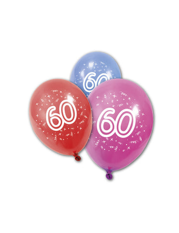 8 balónů v latexových narozeninách 60 let 30 cm