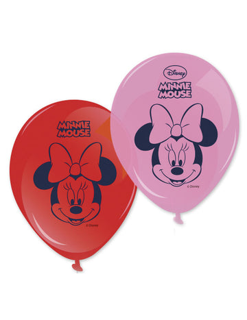 8 balónků s potiskem Minnie 28 cm