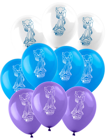10 latexových balónků Sonic Prime 30 cm