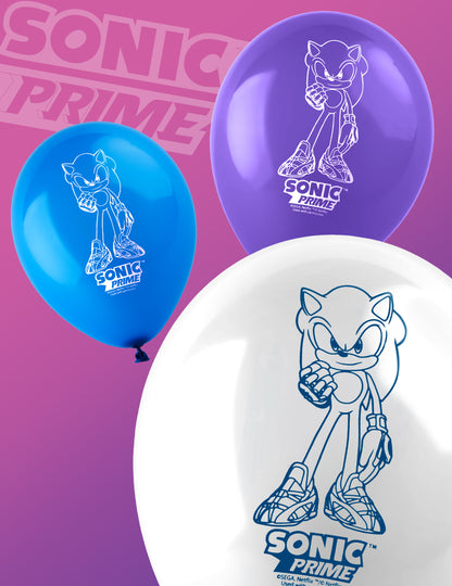 10 latexových balónků Sonic Prime 30 cm