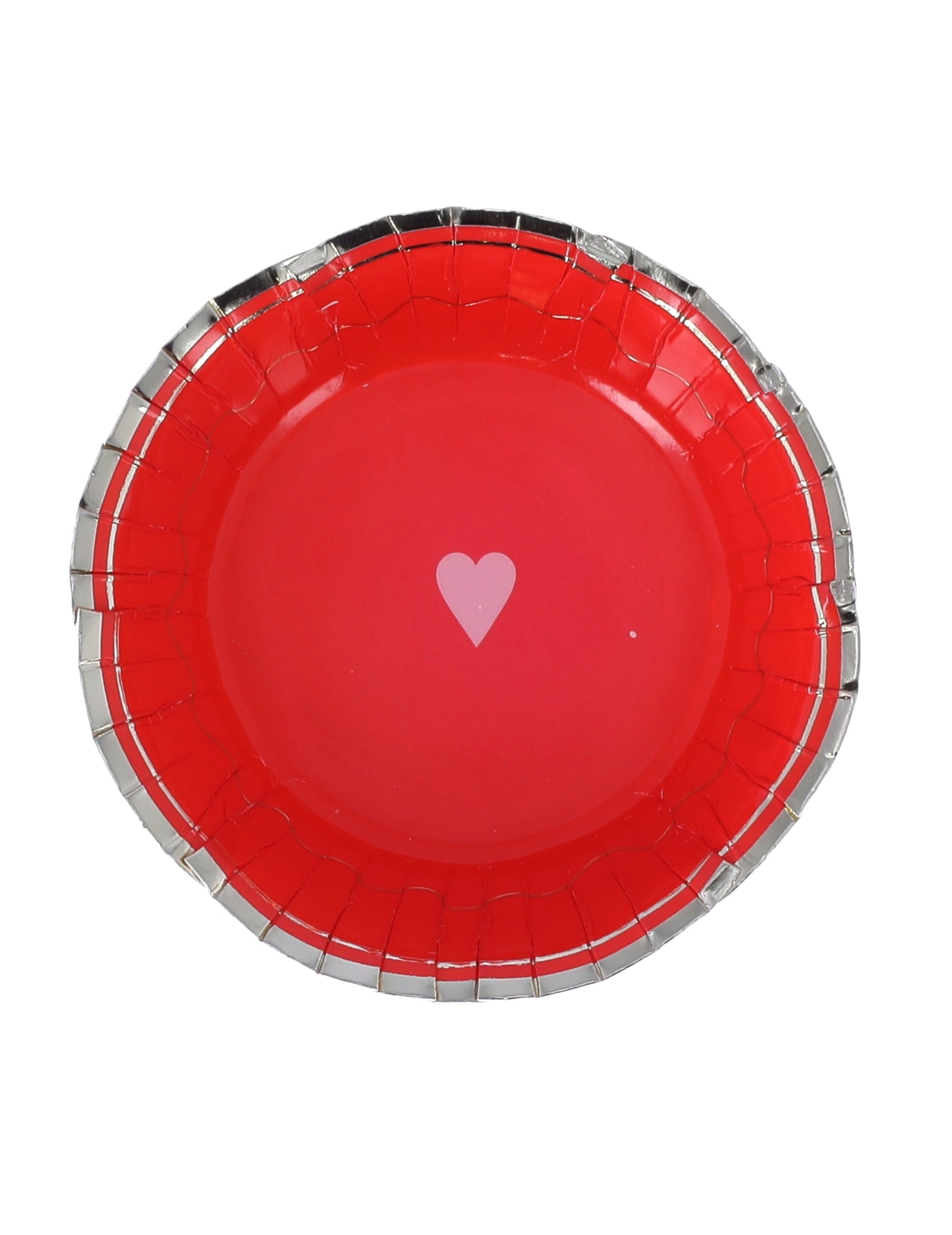 8 červenozlatých kartonových misek Lady of Hearts 13,5 cm