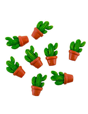 8 kaktusů v lepicích květináčích 3 x 2,8 cm v pryskyřici