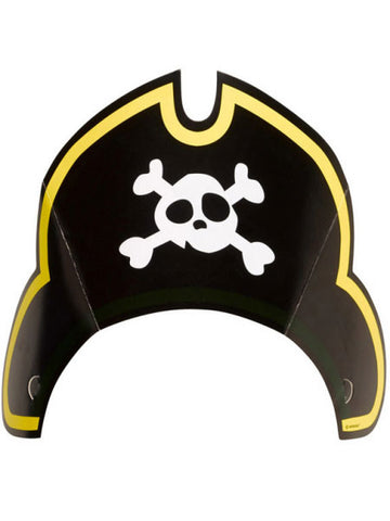 8 kartonových pirátských klobouků