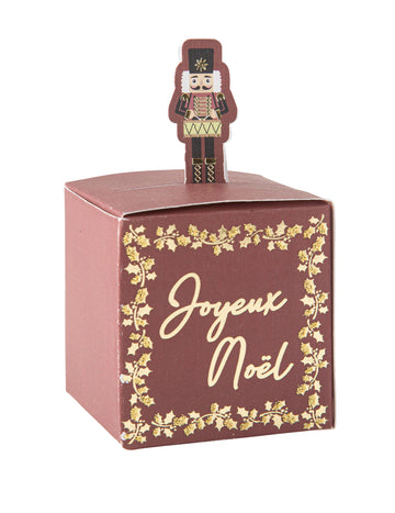 8 Merry Christmas vínových nádob na louskáčky 6 cm