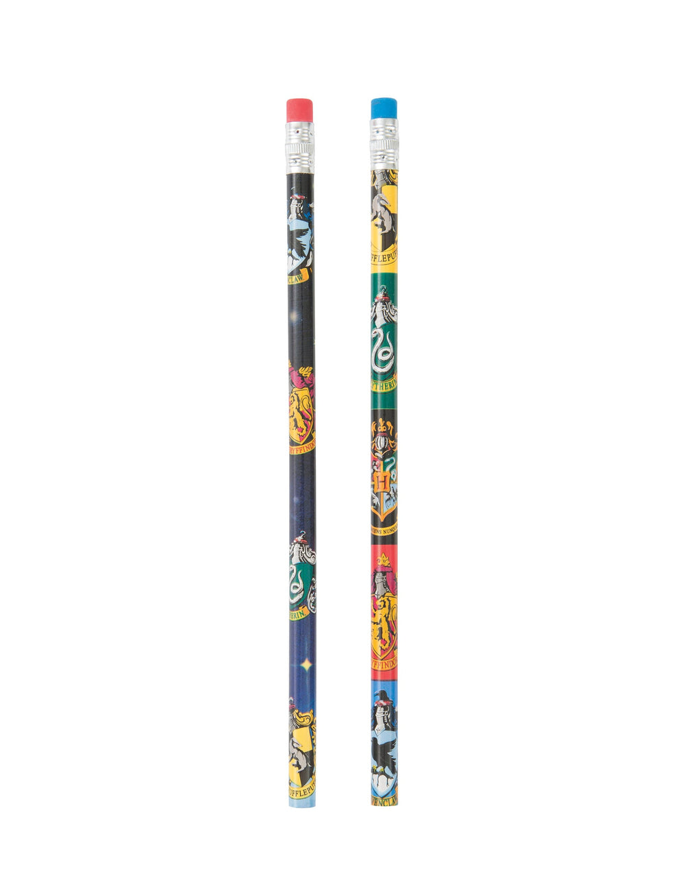 8 crayons à papier Harry Potter pour enfant multicolores avec blasons de Poudlard
