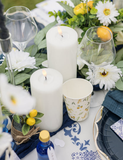 8 kartonových pohárků na citron a listy 255 ml k narozeninám