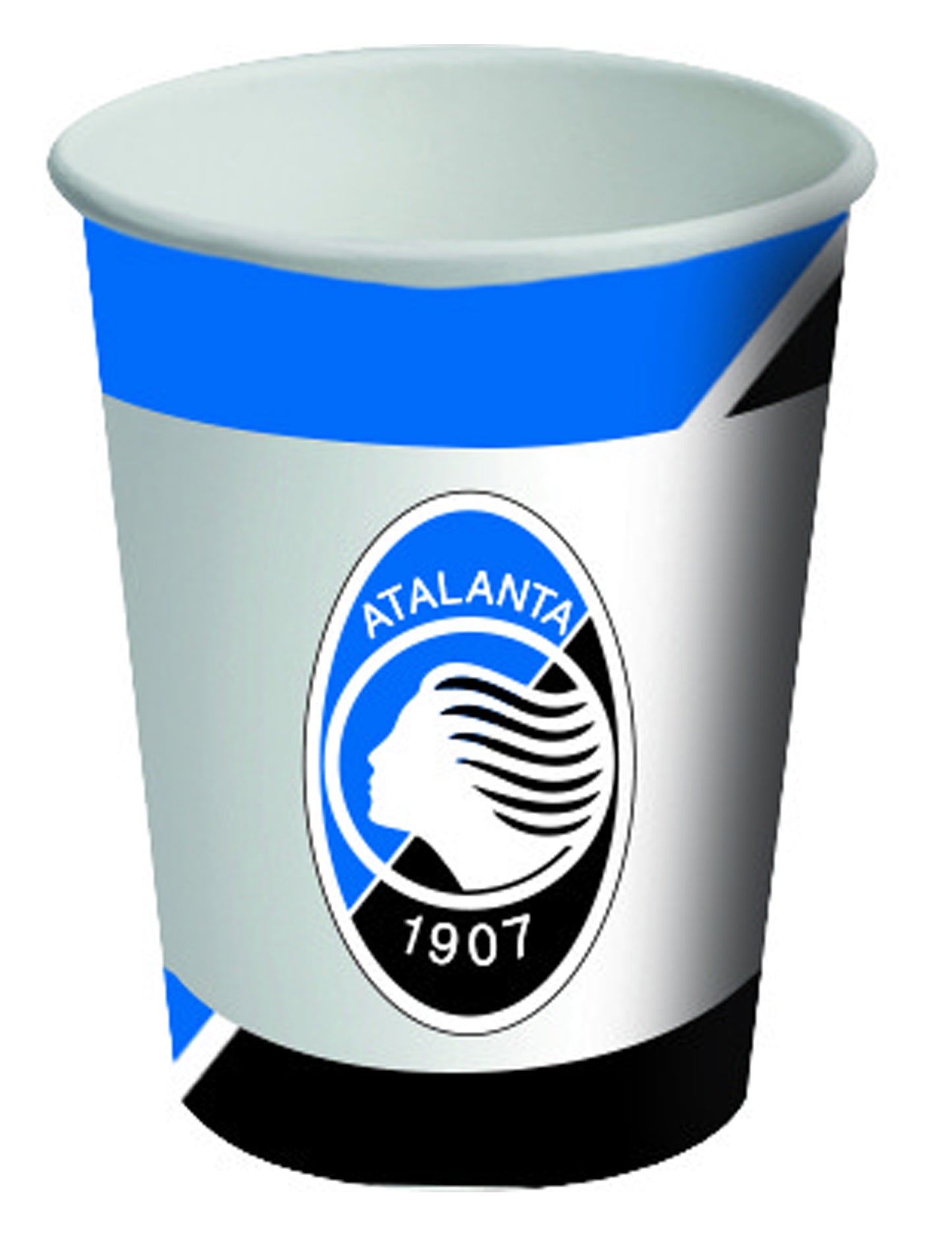 8 bílých a modrých papírových kelímků Atalanta™ 266 ml