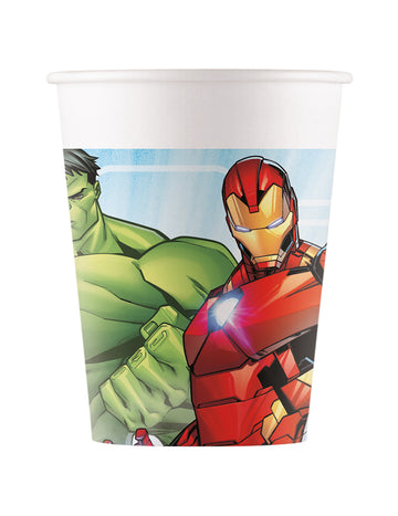 8 papírových kelímků Avengers Mighty 200ml