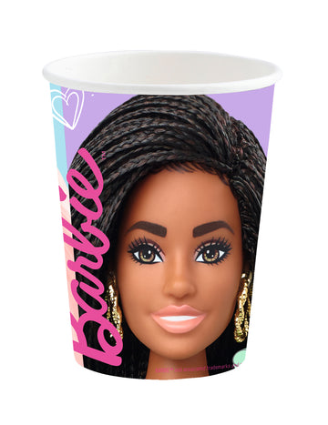 8 papírových kelímků Barbie Sweet Life 250 ml