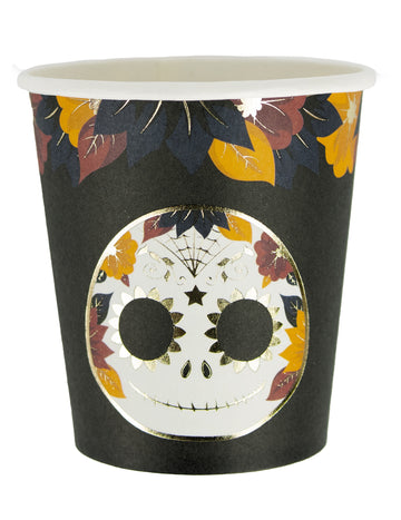 8 papírových kelímků Dia de los muertos 200 ml