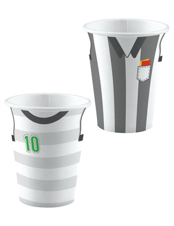 8 papírových kelímků na fotbal 250 ml
