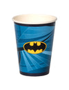 Gobelets en carton Batman pour enfant bleu et jaune