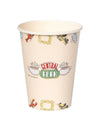 Gobelets en carton Friends beige avec logo Central Perk et motifs iconiques