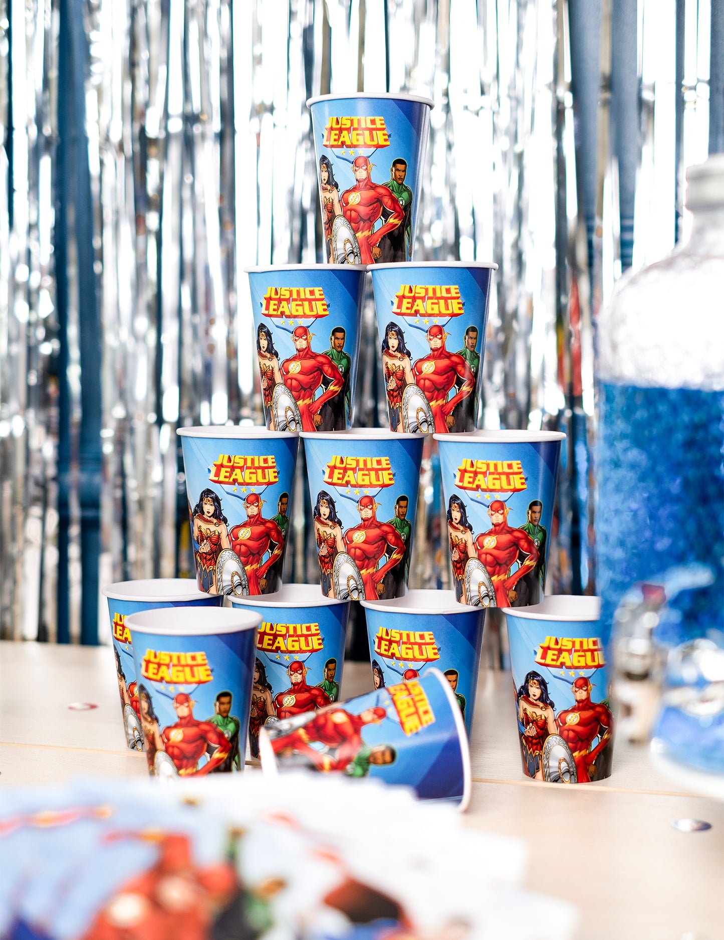 8 papírových kelímků Justice League™ 210 ml