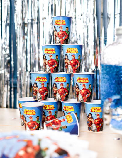 8 papírových kelímků Justice League™ 210 ml
