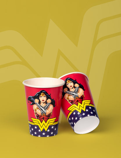 8 papírových kelímků Wonder Woman™ 210 ml