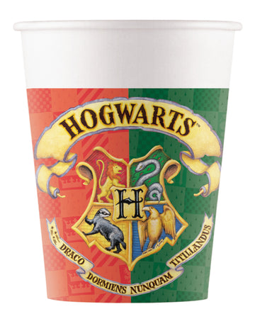 8 papírových kelímků Harry Potter o objemu 200 ml