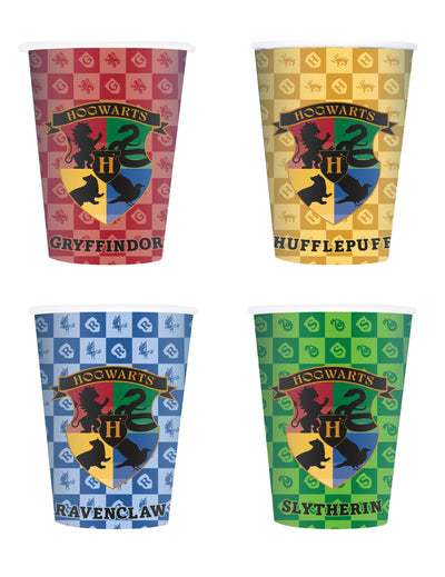 8 Papírových kelímků Harry Potter™ Koleje 266 ml