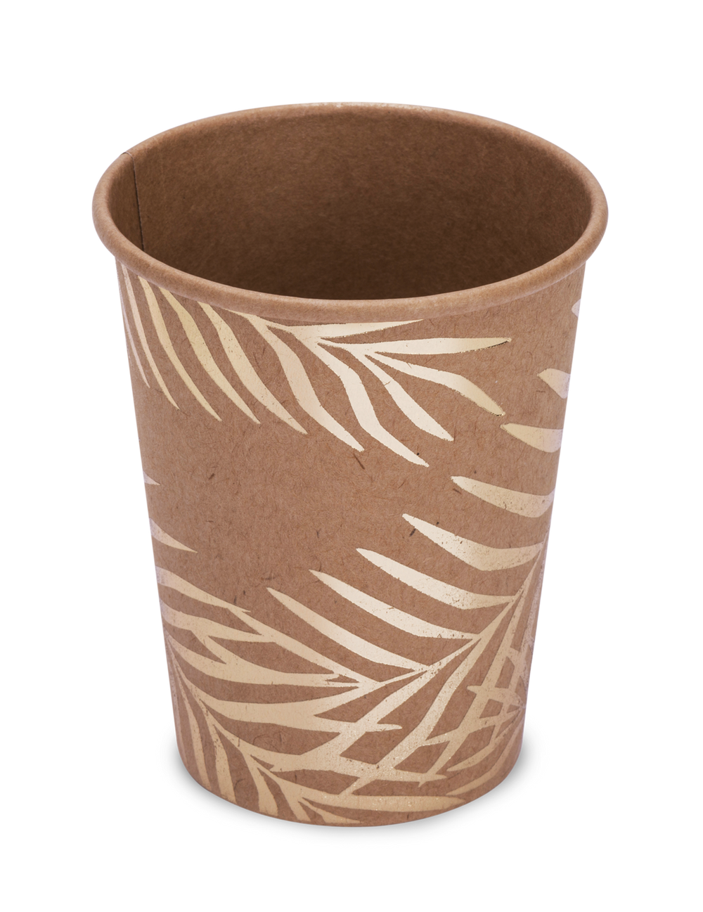 Gobelets en carton Palmier doré pour fête kraft et or