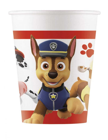 8 papírových kelímků Paw Patrol Ready for Action 200ml