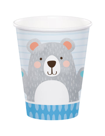 8 papírových kelímků Little Grey Bear 266 ml