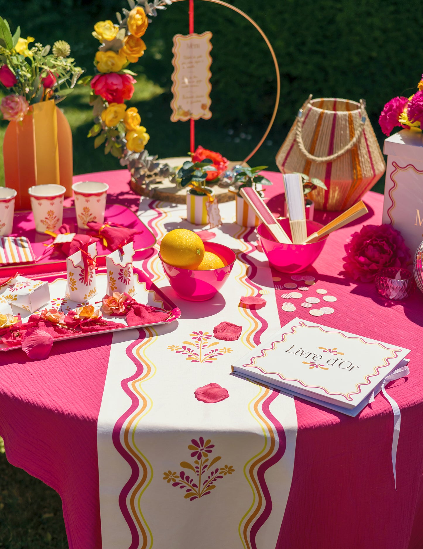 8 Pappbecher Pink Limonade 255 ml