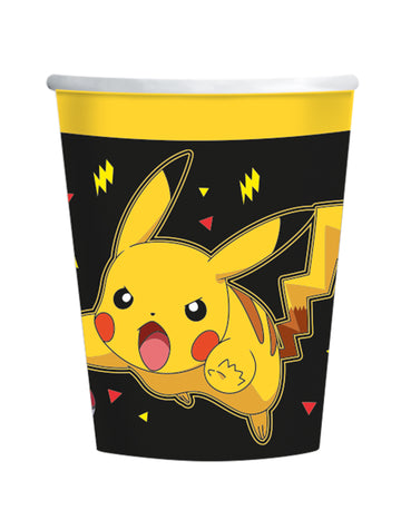 8 papírových kelímků s motivem Pokémona Pikachua
