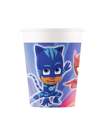 8 kartonových kelímků PJ Masks 200 ml