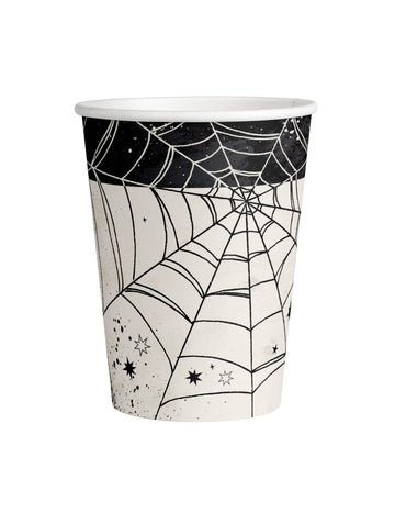 8 papírových kelímků Spider Web 250ml