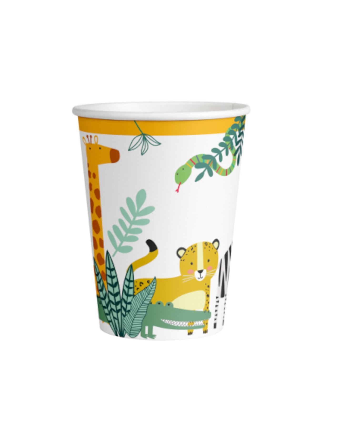 8 kartonových kelímků dostane divoká safari 250 ml zvířata z džungle