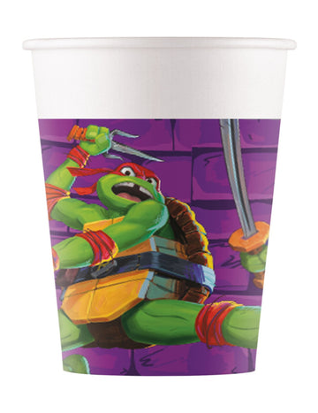 8 kelímků Želvy Ninja nové generace o objemu 200 ml