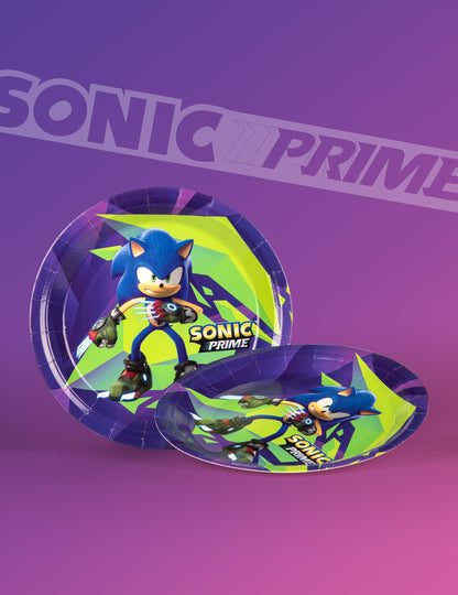 8 Velké talíře Sonic Prime™ 23 cm 