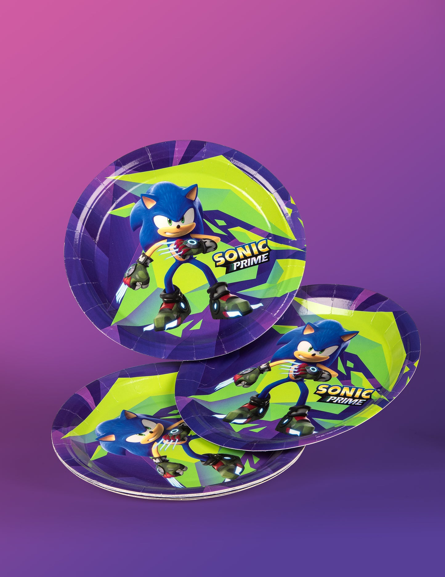 8 Velké talíře Sonic Prime™ 23 cm 