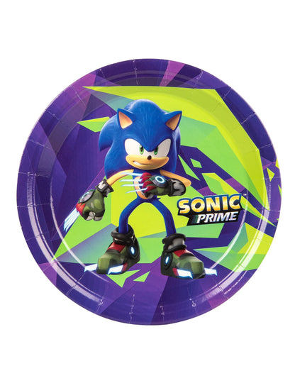 8 Velké talíře Sonic Prime™ 23 cm 