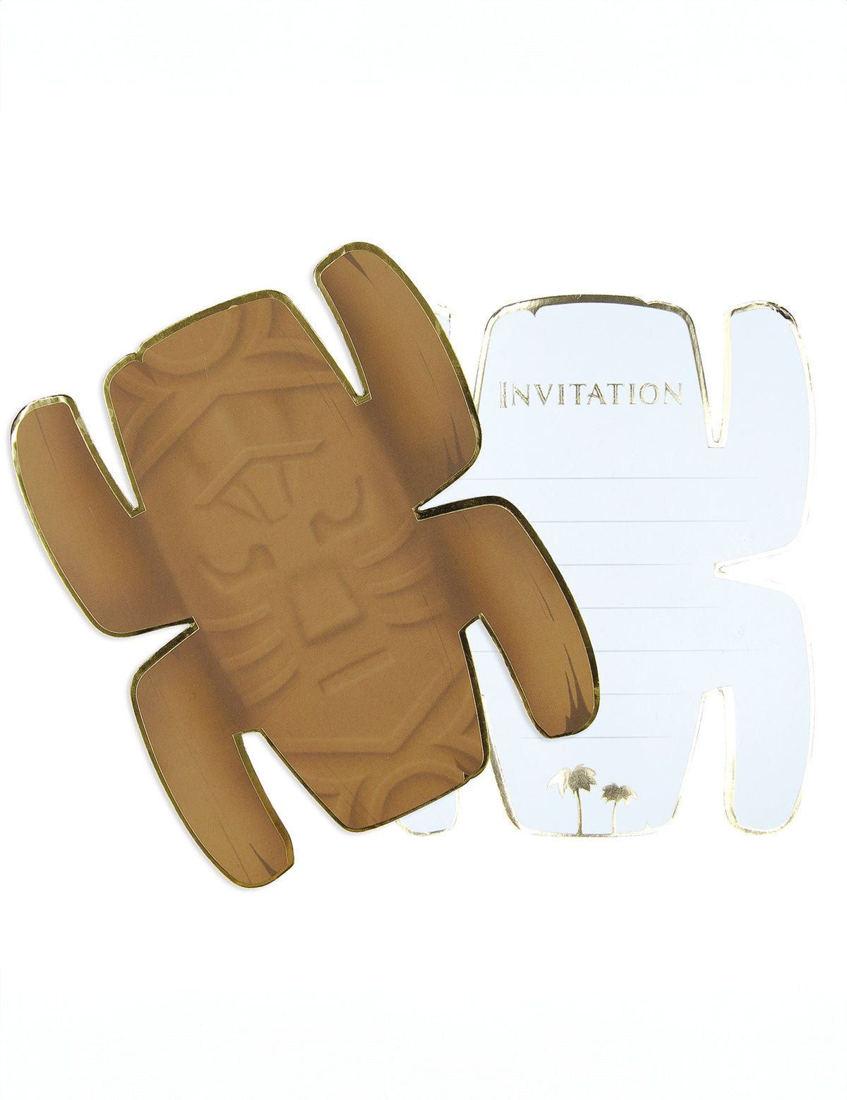 Vue de l'intérieur des invitations totem aventurier