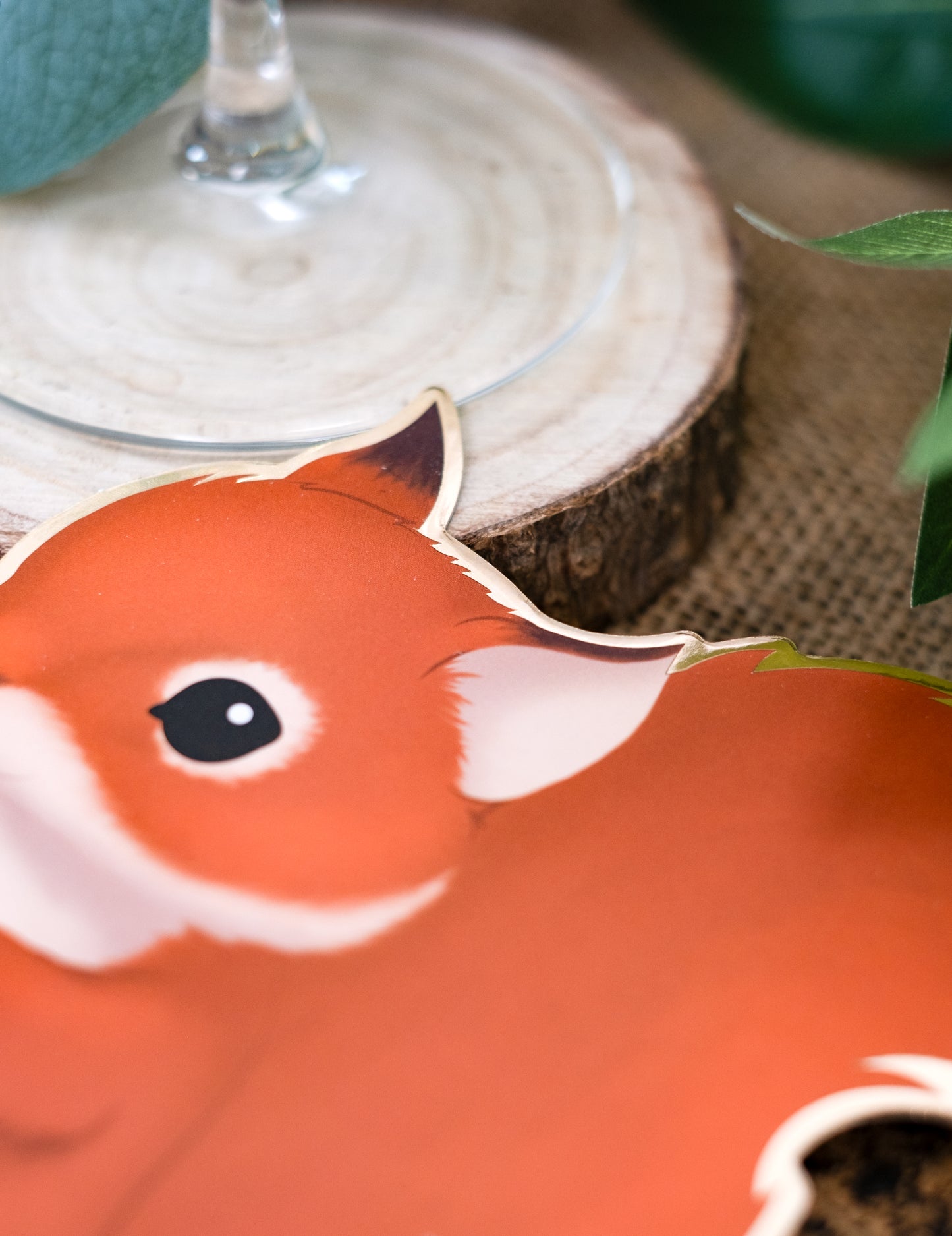 8 pozvánek pro lesní veverku 14 x 13 cm lesní zvířata