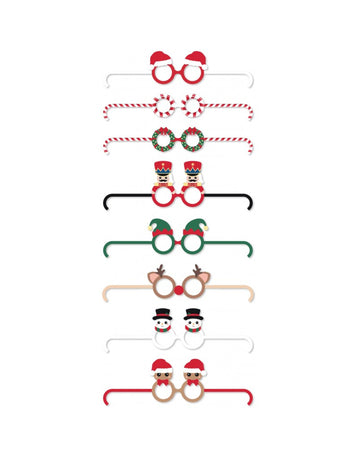 8 vtipných kartonových sklenic sweety xmas na Vánoce