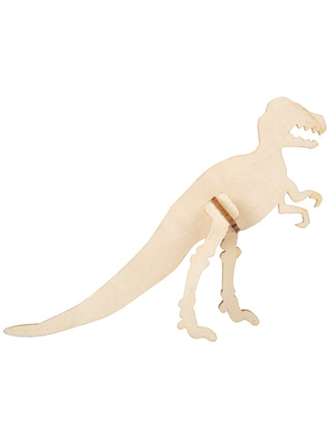 8 dřevěných karet 3D dinosaurů t-rex k narozeninám