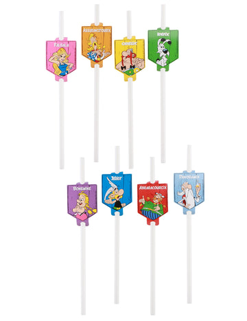 8 kartonových brček Asterix