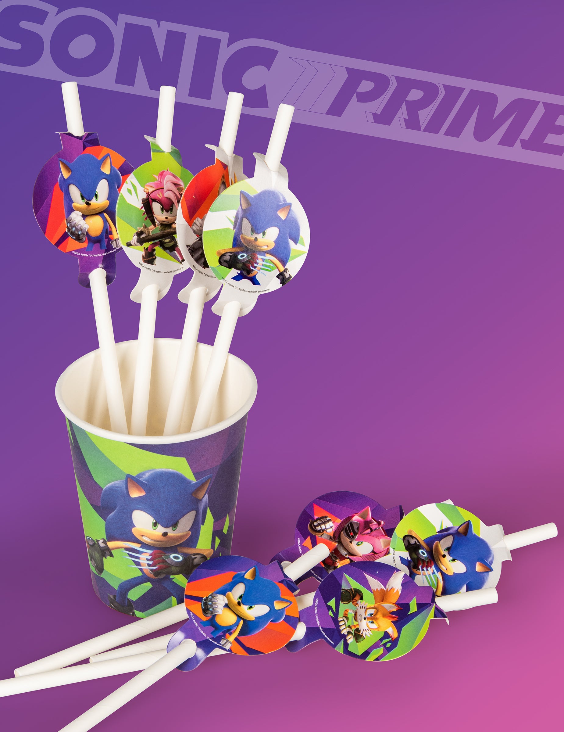 Mise en situation des pailles Sonic Prime