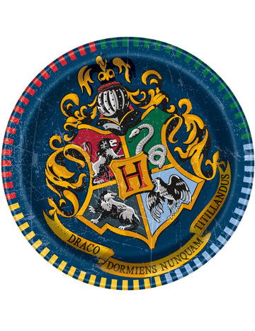 8 malých papírových talířů s motivem Harryho Pottera 17 cm
