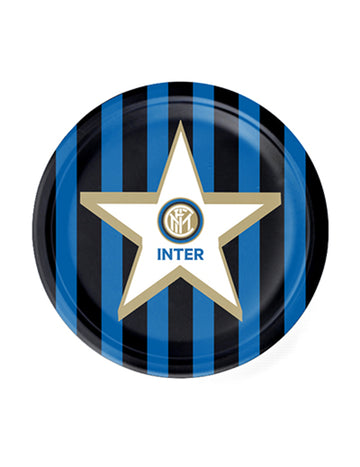 8 malých kartonových talířů Inter 18 cm