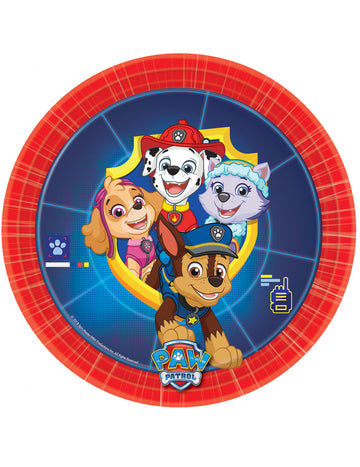 8 malých papírových talířků Paw Patrol™ 18 cm 