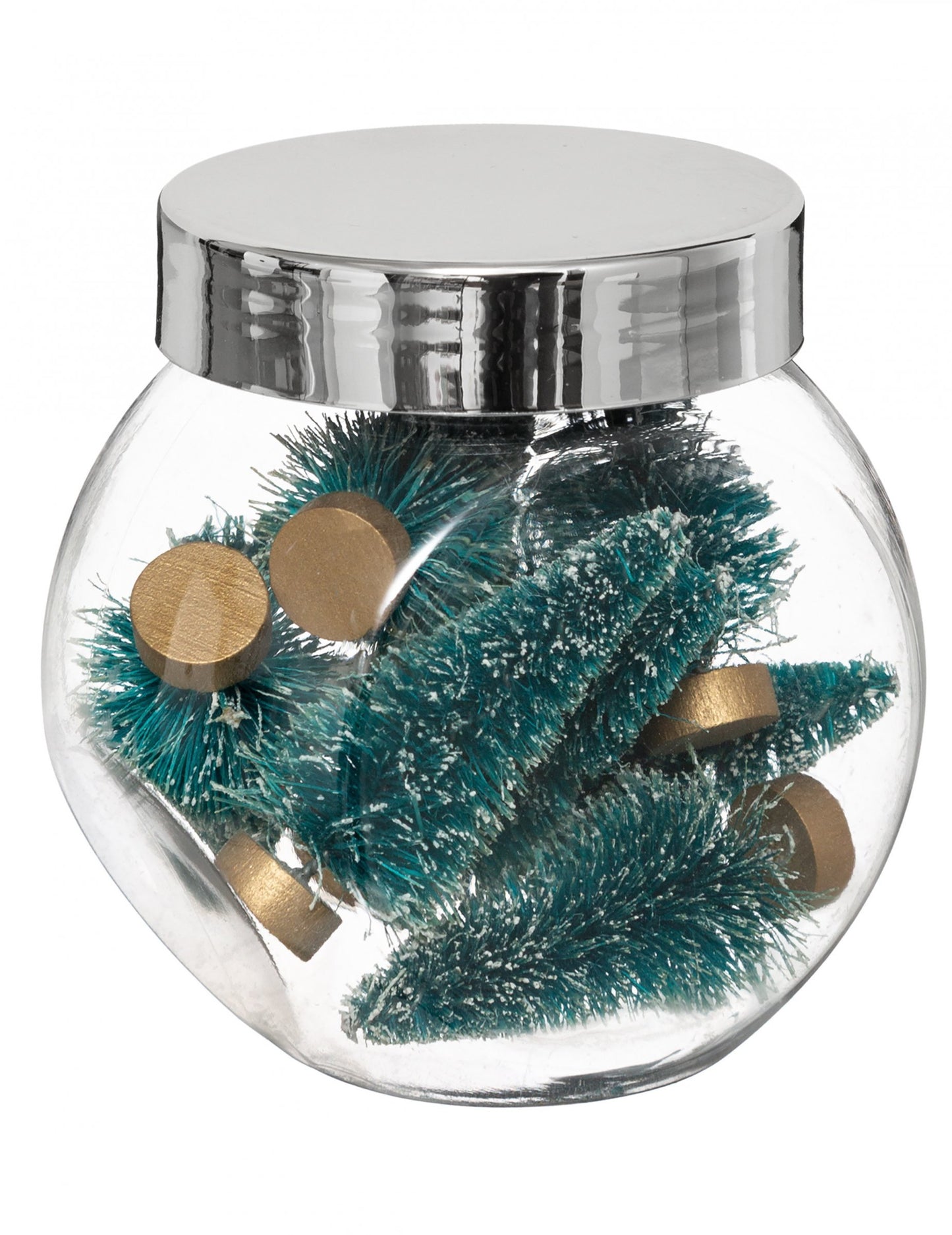 8 malých ozdob na stromeček 5 cm se zlatým základem